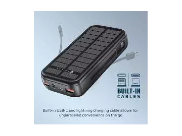 Promate 20000mAh Rugged EcoLight Solar Power Bank