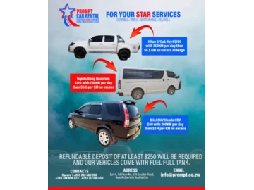 VEHICLES FOR HIRE