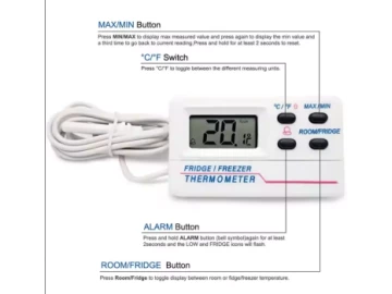 Digital Fridge thermometer, Room Thermometer for Pharmacies and warehouses